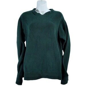 Dockers Green Oversized High Neck Knit Sweater - Large